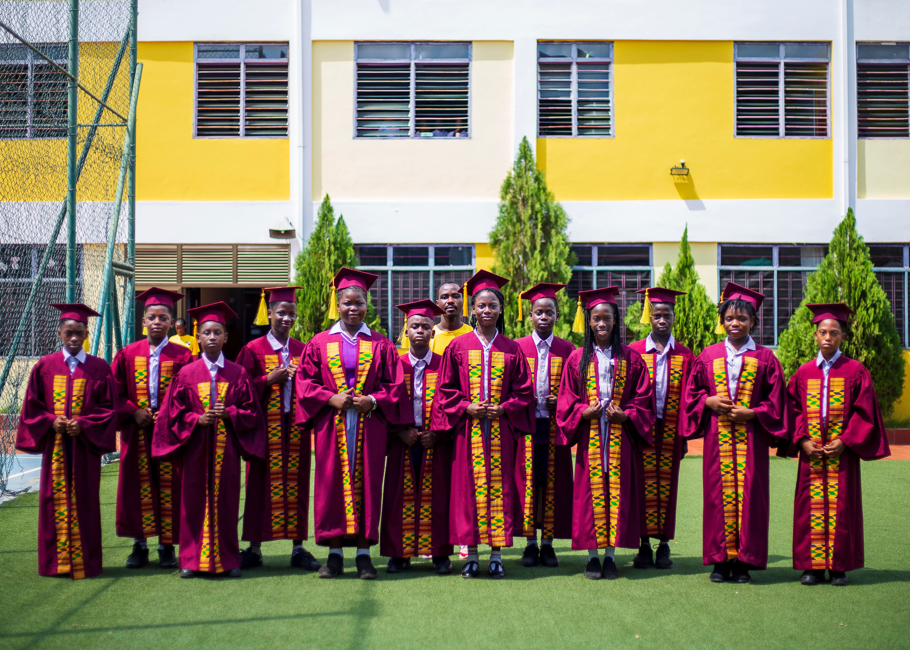 HABIS primary graduates in their graduation gowns