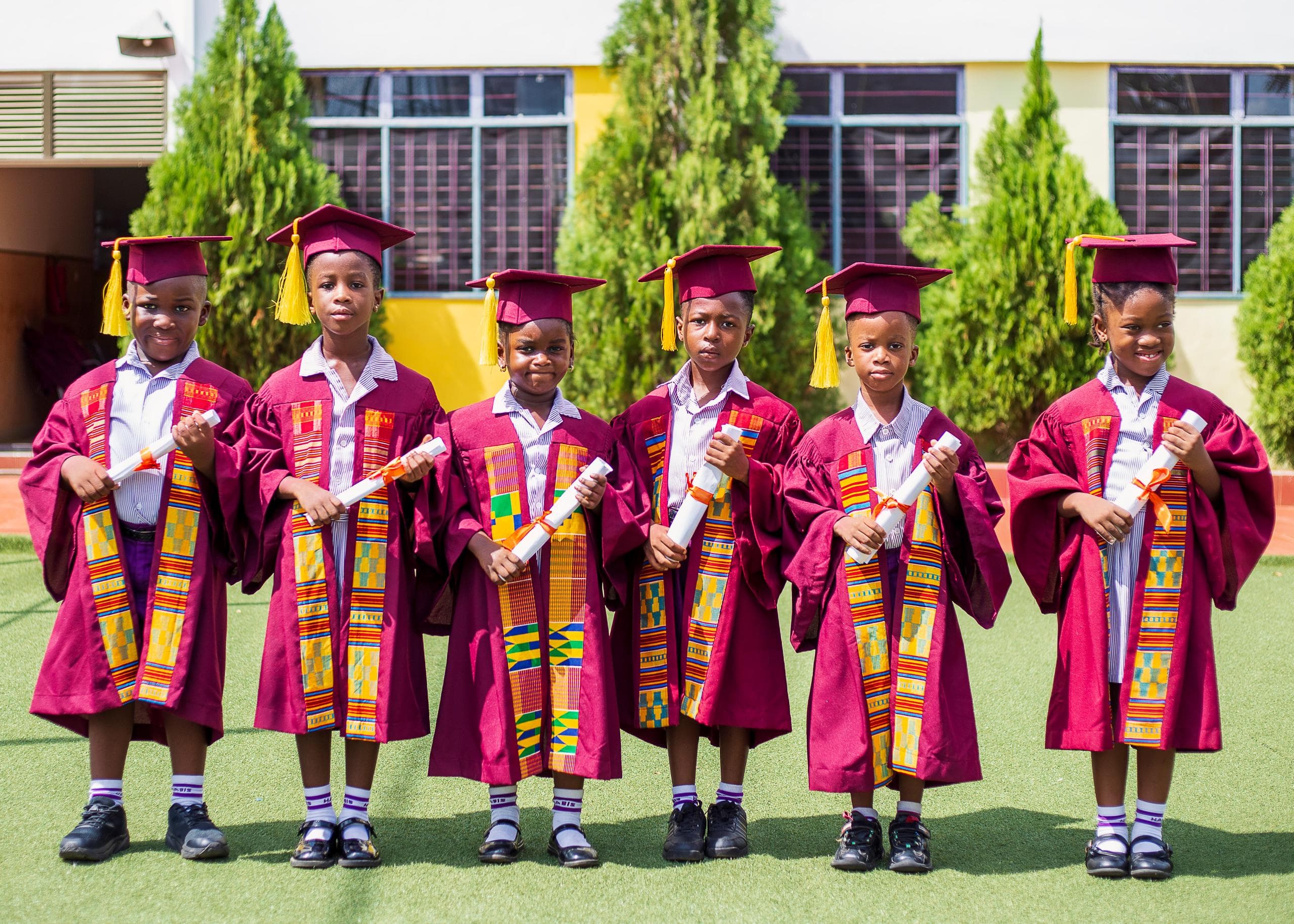 Young HABIS graduates in their graduation gowns